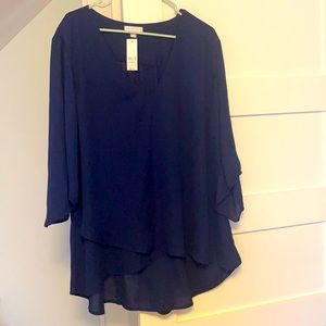 NWT NY&CO Flowy V-Neck Top